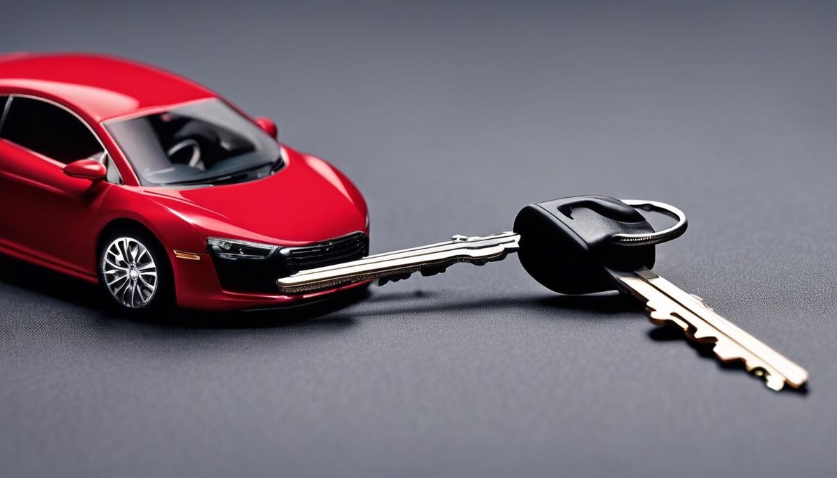 Image illustrating car keys playing hide and seek, causing stress and panic.