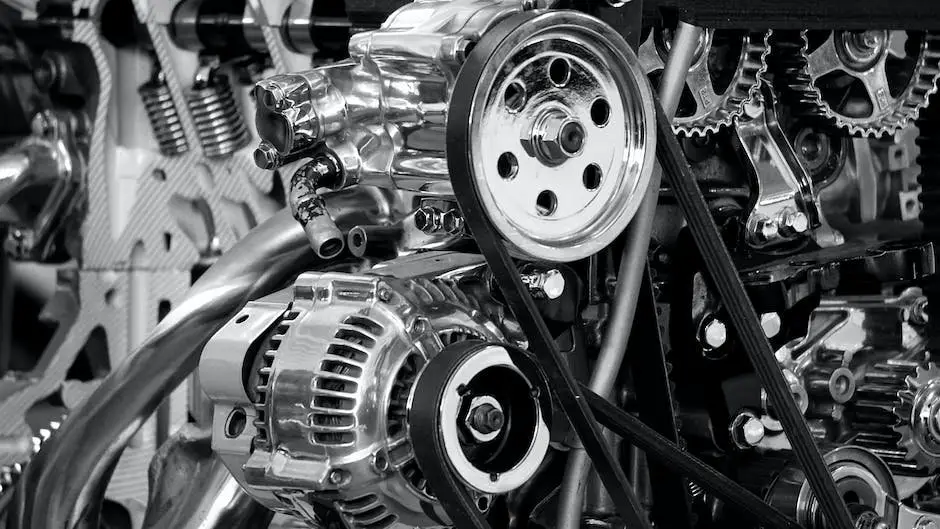 Illustration of a person installing car headers with tools and a car engine in the background.