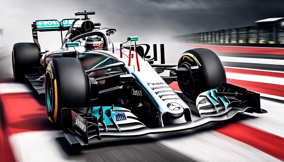 Image illustrating the advanced technology propelling F1 cars, showcasing speed and innovation