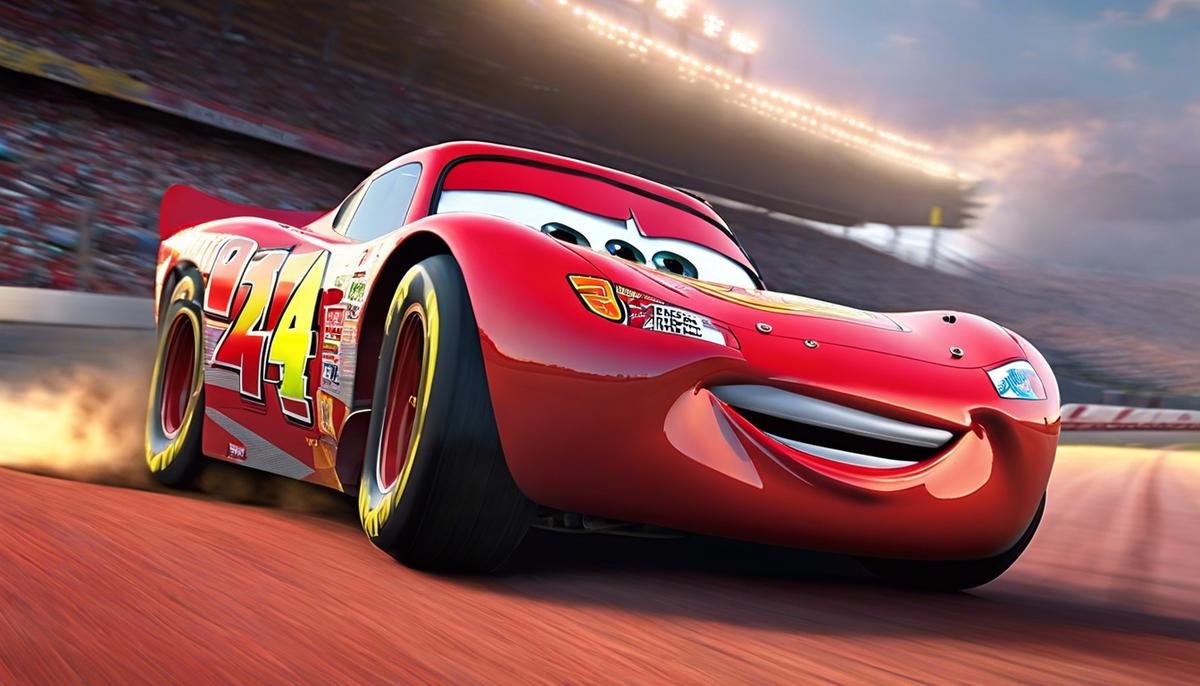 Image of Lightning McQueen, a red racing car from the Pixar movie 'Cars'